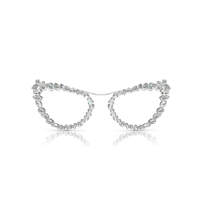 2-in-1-Clip-On-Sonnenbrille, auffälliges Design, Cat-Eye-Form, Sk7011, weiss 2-in-1-Clip-On-Sonnenbrille, auffälliges Design, Cat-Eye-Form, Sk7011, weiss