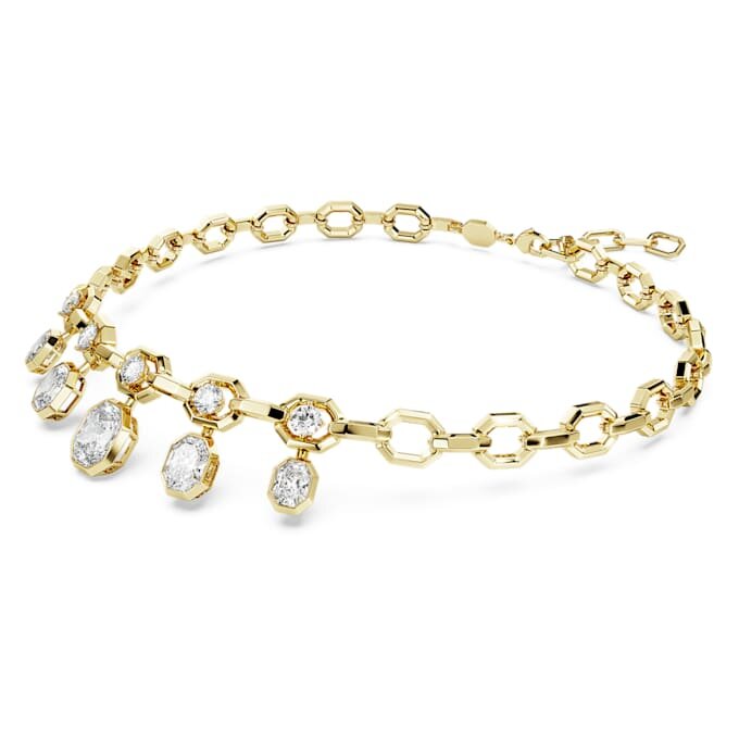 Achteckige Halskette mit im Labor gezüchteten Diamanten, 12.56 Ct Tw, gemischte Formen, 18K Gelbgold Achteckige Halskette mit im Labor gezüchteten Diamanten, 12.56 Ct Tw, gemischte Formen, 18K Gelbgold
