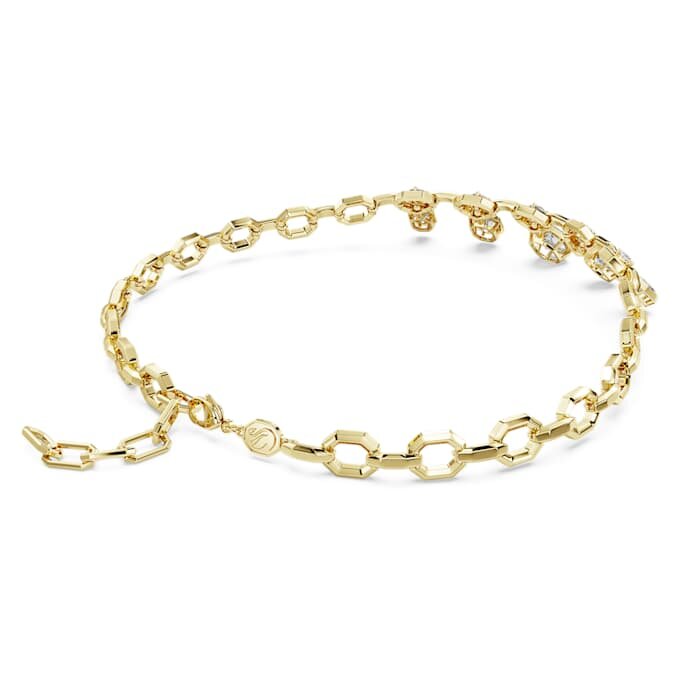 Achteckige Halskette mit im Labor gezüchteten Diamanten, 12.56 Ct Tw, gemischte Formen, 18K Gelbgold Achteckige Halskette mit im Labor gezüchteten Diamanten, 12.56 Ct Tw, gemischte Formen, 18K Gelbgold