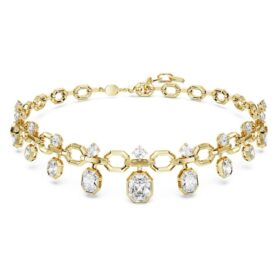 Achteckige Halskette mit im Labor gezüchteten Diamanten, 18.39 Ct Tw, gemischte Schliffformen, 18K Gelbgold Achteckige Halskette mit im Labor gezüchteten Diamanten, 18.39 Ct Tw, gemischte Schliffformen, 18K Gelbgold