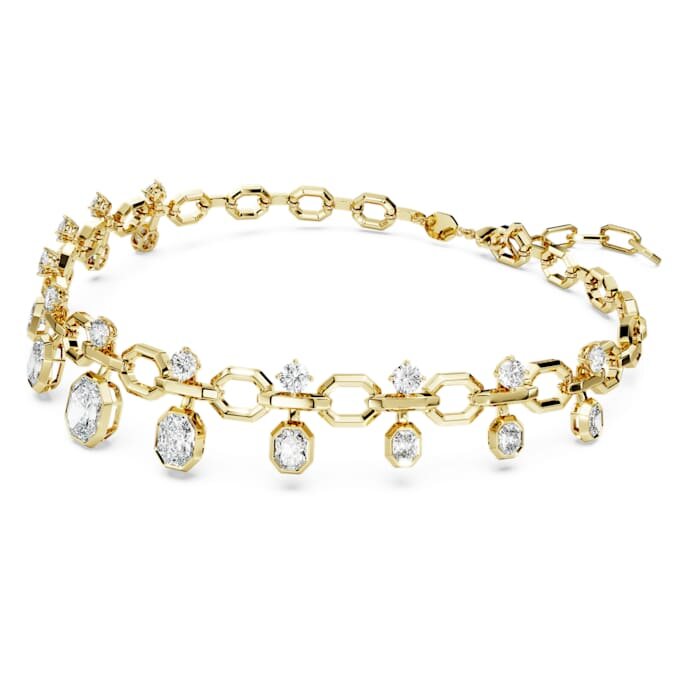 Achteckige Halskette mit im Labor gezüchteten Diamanten, 18.39 Ct Tw, gemischte Schliffformen, 18K Gelbgold Achteckige Halskette mit im Labor gezüchteten Diamanten, 18.39 Ct Tw, gemischte Schliffformen, 18K Gelbgold