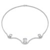 Achteckige Halskette mit im Labor gezüchteten Diamanten, 19.90 Ct Tw, achteckige Form, 18K Weissgold Achteckige Halskette mit im Labor gezüchteten Diamanten, 19.90 Ct Tw, achteckige Form, 18K Weissgold