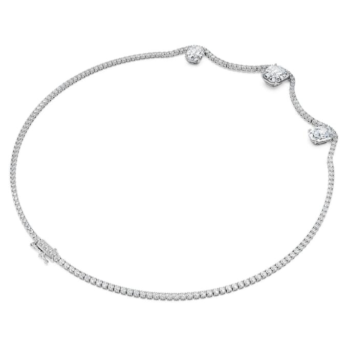Achteckige Halskette mit im Labor gezüchteten Diamanten, 19.90 Ct Tw, achteckige Form, 18K Weissgold Achteckige Halskette mit im Labor gezüchteten Diamanten, 19.90 Ct Tw, achteckige Form, 18K Weissgold