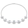 Achteckige Halskette mit im Labor gezüchteten Diamanten, 37.70 Ct Tw, achteckige Form, 18K Weissgold Achteckige Halskette mit im Labor gezüchteten Diamanten, 37.70 Ct Tw, achteckige Form, 18K Weissgold