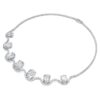Achteckige Halskette mit im Labor gezüchteten Diamanten, 37.70 Ct Tw, achteckige Form, 18K Weissgold Achteckige Halskette mit im Labor gezüchteten Diamanten, 37.70 Ct Tw, achteckige Form, 18K Weissgold