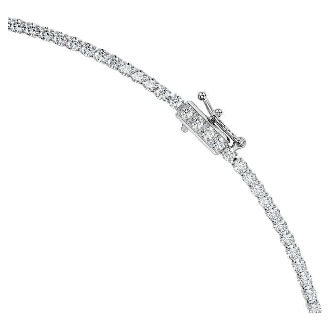 Achteckige Halskette mit im Labor gezüchteten Diamanten, 37.70 Ct Tw, achteckige Form, 18K Weissgold Achteckige Halskette mit im Labor gezüchteten Diamanten, 37.70 Ct Tw, achteckige Form, 18K Weissgold