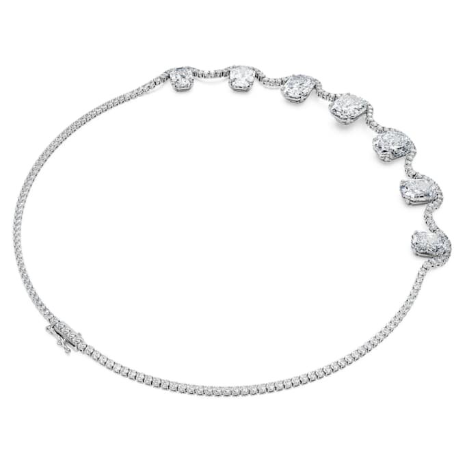 Achteckige Halskette mit im Labor gezüchteten Diamanten, 37.70 Ct Tw, achteckige Form, 18K Weissgold Achteckige Halskette mit im Labor gezüchteten Diamanten, 37.70 Ct Tw, achteckige Form, 18K Weissgold