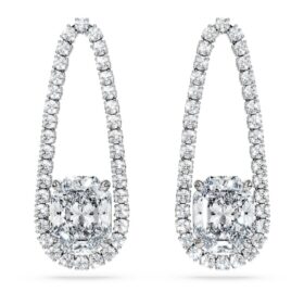 Achteckige Tennis-Ohrringe mit im Labor gezüchteten Diamanten, 7.95 Ct insgesamt, gemischte Formen, 18K Weissgold Achteckige Tennis-Ohrringe mit im Labor gezüchteten Diamanten, 7.95 Ct insgesamt, gemischte Formen, 18K Weissgold