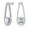 Achteckige Tennis-Ohrringe mit im Labor gezüchteten Diamanten, 7.95 Ct insgesamt, gemischte Formen, 18K Weissgold Achteckige Tennis-Ohrringe mit im Labor gezüchteten Diamanten, 7.95 Ct insgesamt, gemischte Formen, 18K Weissgold