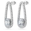 Achteckige Tennis-Ohrringe mit im Labor gezüchteten Diamanten, 7.95 Ct insgesamt, gemischte Formen, 18K Weissgold Achteckige Tennis-Ohrringe mit im Labor gezüchteten Diamanten, 7.95 Ct insgesamt, gemischte Formen, 18K Weissgold