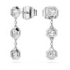 Achteckige Tropf-Ohrringe mit im Labor gezüchteten Diamanten, 0.6 Ct Tw, runde Form, Sterlingsilber Achteckige Tropf-Ohrringe mit im Labor gezüchteten Diamanten, 0.6 Ct Tw, runde Form, Sterlingsilber