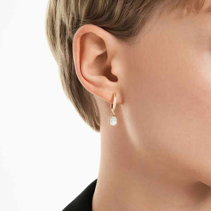 Achteckige Tropf-Ohrringe mit im Labor gezüchteten Diamanten, 1.0 Ct insgesamt, achteckige Form, 14K Gelbgold Achteckige Tropf-Ohrringe mit im Labor gezüchteten Diamanten, 1.0 Ct insgesamt, achteckige Form, 14K Gelbgold