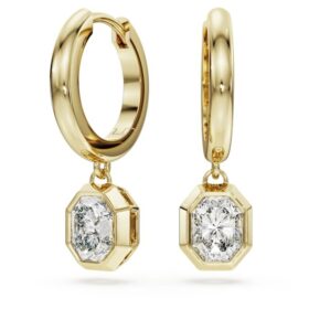 Achteckige Tropf-Ohrringe mit im Labor gezüchteten Diamanten, 1.0 Ct insgesamt, achteckige Form, 14K Gelbgold Achteckige Tropf-Ohrringe mit im Labor gezüchteten Diamanten, 1.0 Ct insgesamt, achteckige Form, 14K Gelbgold