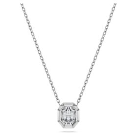 Achteckiger Anhänger mit im Labor gezüchteten Diamanten, 0.5 Ct insgesamt, achteckige Form, 14K Weissgold Achteckiger Anhänger mit im Labor gezüchteten Diamanten, 0.5 Ct insgesamt, achteckige Form, 14K Weissgold