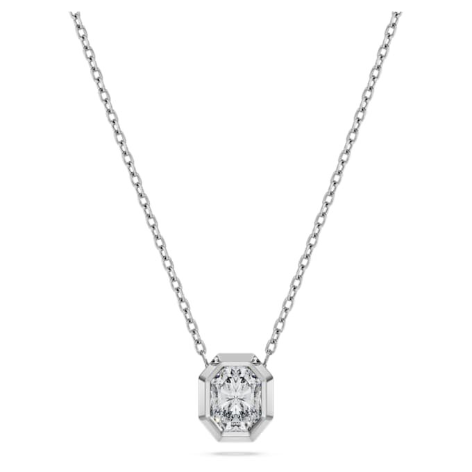 Achteckiger Anhänger mit im Labor gezüchteten Diamanten, 0.5 Ct insgesamt, achteckige Form, 14K Weissgold Achteckiger Anhänger mit im Labor gezüchteten Diamanten, 0.5 Ct insgesamt, achteckige Form, 14K Weissgold