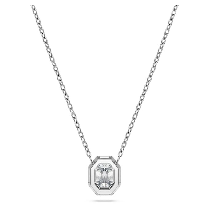 Achteckiger Anhänger mit im Labor gezüchteten Diamanten, 0.5 Ct insgesamt, achteckige Form, 14K Weissgold Achteckiger Anhänger mit im Labor gezüchteten Diamanten, 0.5 Ct insgesamt, achteckige Form, 14K Weissgold