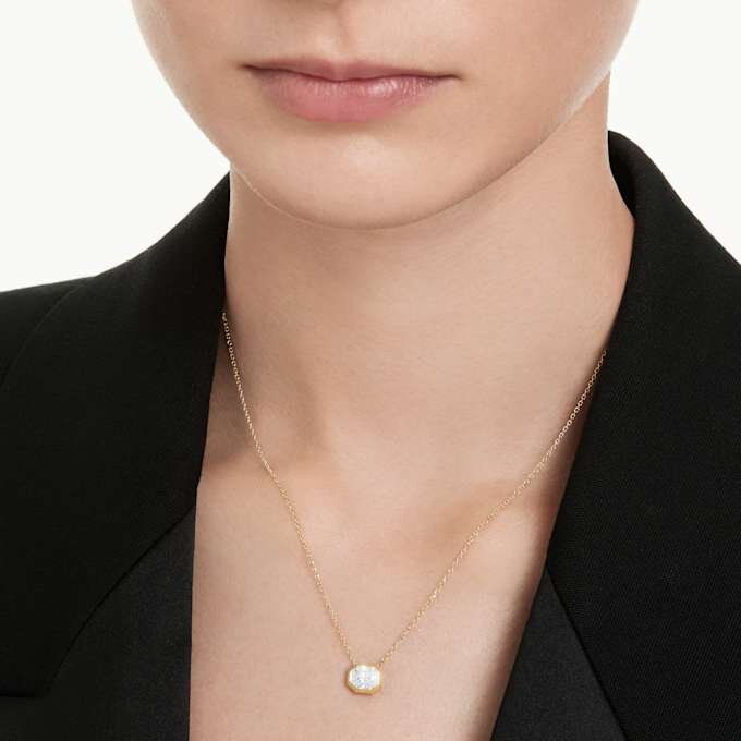 Achteckiger Anhänger mit im Labor gezüchteten Diamanten, 1.0 Ct Tw, achteckige Form, 14K Gelbgold Achteckiger Anhänger mit im Labor gezüchteten Diamanten, 1.0 Ct Tw, achteckige Form, 14K Gelbgold
