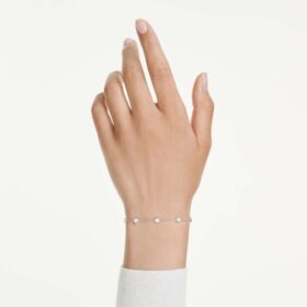 Achtkant-Armband mit im Labor gezüchteten Diamanten, 0.8 Ct Tw, runde Form, Sterlingsilber Achtkant-Armband mit im Labor gezüchteten Diamanten, 0.8 Ct Tw, runde Form, Sterlingsilber