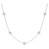 Achtkant-Halskette mit im Labor gezüchteten Diamanten, 0.7 Ct Tw, runde Form, Sterlingsilber Achtkant-Halskette mit im Labor gezüchteten Diamanten, 0.7 Ct Tw, runde Form, Sterlingsilber