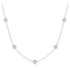 Achtkant-Halskette mit im Labor gezüchteten Diamanten, 0.7 Ct Tw, runde Form, Sterlingsilber Achtkant-Halskette mit im Labor gezüchteten Diamanten, 0.7 Ct Tw, runde Form, Sterlingsilber