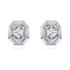 Achtkant-Ohrringe mit im Labor gezüchteten Diamanten, 1.0 Ct Tw, achteckige Form, 14K Weissgold Achtkant-Ohrringe mit im Labor gezüchteten Diamanten, 1.0 Ct Tw, achteckige Form, 14K Weissgold