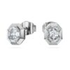 Achtkant-Ohrringe mit im Labor gezüchteten Diamanten, 1.0 Ct Tw, achteckige Form, 14K Weissgold Achtkant-Ohrringe mit im Labor gezüchteten Diamanten, 1.0 Ct Tw, achteckige Form, 14K Weissgold