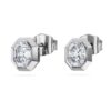 Achtkant-Ohrringe mit im Labor gezüchteten Diamanten, 1.0 Ct Tw, achteckige Form, 14K Weissgold Achtkant-Ohrringe mit im Labor gezüchteten Diamanten, 1.0 Ct Tw, achteckige Form, 14K Weissgold