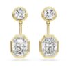 Achtkant-Ohrringe mit im Labor gezüchteten Diamanten, 7.70 Ct insgesamt, gemischte Formen, 18K Gelbgold Achtkant-Ohrringe mit im Labor gezüchteten Diamanten, 7.70 Ct insgesamt, gemischte Formen, 18K Gelbgold