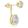 Achtkant-Ohrringe mit im Labor gezüchteten Diamanten, 7.70 Ct insgesamt, gemischte Formen, 18K Gelbgold Achtkant-Ohrringe mit im Labor gezüchteten Diamanten, 7.70 Ct insgesamt, gemischte Formen, 18K Gelbgold