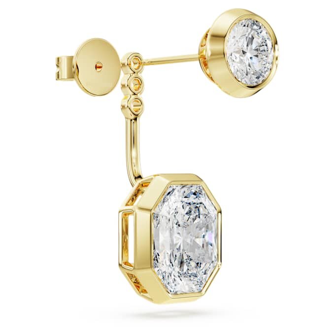 Achtkant-Ohrringe mit im Labor gezüchteten Diamanten, 7.70 Ct insgesamt, gemischte Formen, 18K Gelbgold Achtkant-Ohrringe mit im Labor gezüchteten Diamanten, 7.70 Ct insgesamt, gemischte Formen, 18K Gelbgold