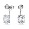 Achtkant-Ohrringe mit im Labor gezüchteten Diamanten, 9.65 Ct insgesamt, gemischte Formen, 18K Weissgold Achtkant-Ohrringe mit im Labor gezüchteten Diamanten, 9.65 Ct insgesamt, gemischte Formen, 18K Weissgold