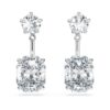 Achtkant-Ohrringe mit im Labor gezüchteten Diamanten, 9.65 Ct insgesamt, gemischte Formen, 18K Weissgold Achtkant-Ohrringe mit im Labor gezüchteten Diamanten, 9.65 Ct insgesamt, gemischte Formen, 18K Weissgold