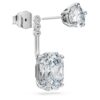 Achtkant-Ohrringe mit im Labor gezüchteten Diamanten, 9.65 Ct insgesamt, gemischte Formen, 18K Weissgold Achtkant-Ohrringe mit im Labor gezüchteten Diamanten, 9.65 Ct insgesamt, gemischte Formen, 18K Weissgold