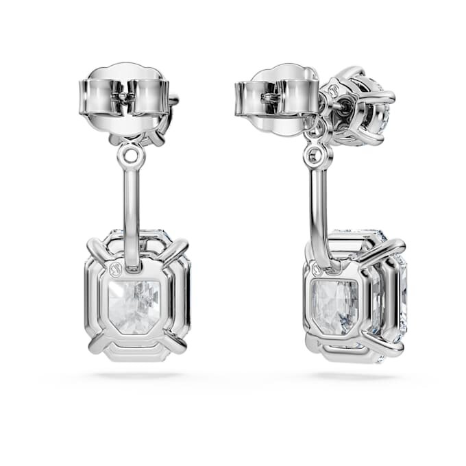 Achtkant-Ohrringe mit im Labor gezüchteten Diamanten, 9.65 Ct insgesamt, gemischte Formen, 18K Weissgold Achtkant-Ohrringe mit im Labor gezüchteten Diamanten, 9.65 Ct insgesamt, gemischte Formen, 18K Weissgold