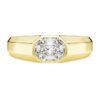 Achtkant-Ring mit im Labor gezüchteten Diamanten, 1.0 Ct insgesamt, achteckige Form, 14K Gelbgold Achtkant-Ring mit im Labor gezüchteten Diamanten, 1.0 Ct insgesamt, achteckige Form, 14K Gelbgold