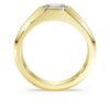 Achtkant-Ring mit im Labor gezüchteten Diamanten, 1.0 Ct insgesamt, achteckige Form, 14K Gelbgold Achtkant-Ring mit im Labor gezüchteten Diamanten, 1.0 Ct insgesamt, achteckige Form, 14K Gelbgold