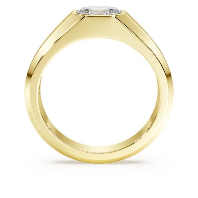 Achtkant-Ring mit im Labor gezüchteten Diamanten, 1.0 Ct insgesamt, achteckige Form, 14K Gelbgold Achtkant-Ring mit im Labor gezüchteten Diamanten, 1.0 Ct insgesamt, achteckige Form, 14K Gelbgold