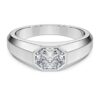 Achtkant-Ring mit im Labor gezüchteten Diamanten, 1.0 Ct Tw, achteckige Form, 14K Weissgold Achtkant-Ring mit im Labor gezüchteten Diamanten, 1.0 Ct Tw, achteckige Form, 14K Weissgold