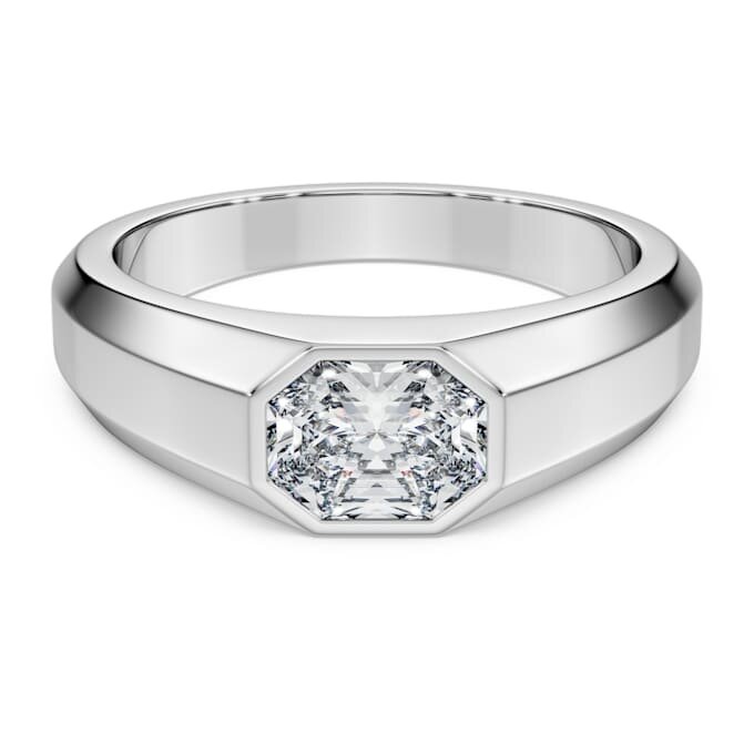 Achtkant-Ring mit im Labor gezüchteten Diamanten, 1.0 Ct Tw, achteckige Form, 14K Weissgold Achtkant-Ring mit im Labor gezüchteten Diamanten, 1.0 Ct Tw, achteckige Form, 14K Weissgold