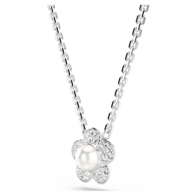 Ariana Grande X Swarovski Anhänger Kristallperle, Rundschliff, Blume, Weiss, rhodiniert Ariana Grande X Swarovski Anhänger Kristallperle, Rundschliff, Blume, Weiss, rhodiniert
