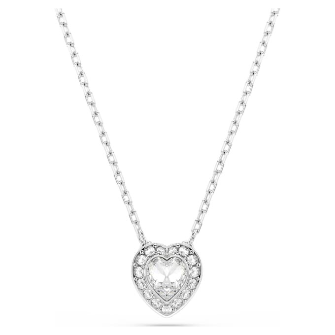 Ariana Grande X Swarovski Anhänger mit gemischten Schliffen, Herz, weiss, rhodiniert Ariana Grande X Swarovski Anhänger mit gemischten Schliffen, Herz, weiss, rhodiniert