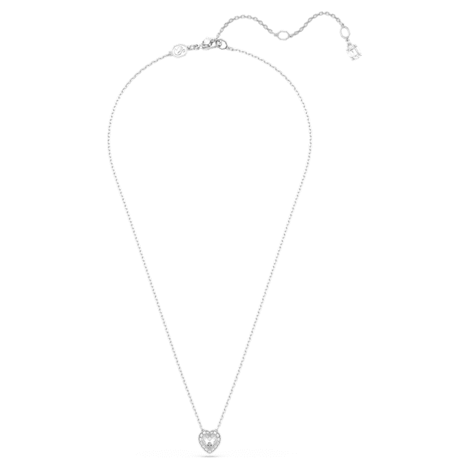 Ariana Grande X Swarovski Anhänger mit gemischten Schliffen, Herz, weiss, rhodiniert Ariana Grande X Swarovski Anhänger mit gemischten Schliffen, Herz, weiss, rhodiniert