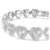 Ariana Grande X Swarovski-Armband mit gemischten Schliffen, Herz, weiss, rhodiniert Ariana Grande X Swarovski-Armband mit gemischten Schliffen, Herz, weiss, rhodiniert