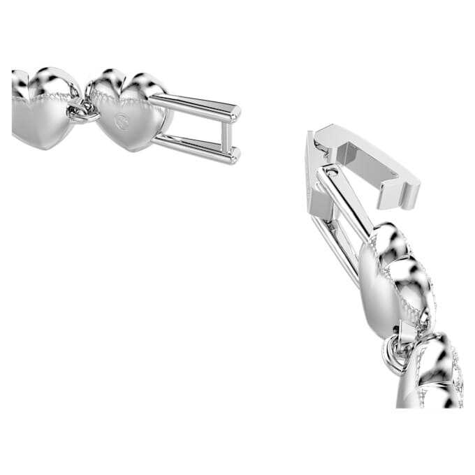 Ariana Grande X Swarovski-Armband mit gemischten Schliffen, Herz, weiss, rhodiniert Ariana Grande X Swarovski-Armband mit gemischten Schliffen, Herz, weiss, rhodiniert
