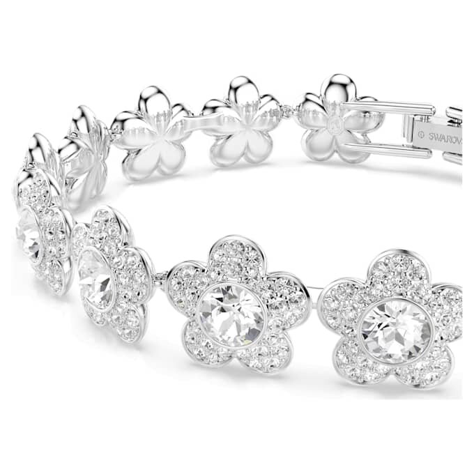 Ariana Grande X Swarovski Armband, Rundschliff, Blume, Weiss, rhodiniert Ariana Grande X Swarovski Armband, Rundschliff, Blume, Weiss, rhodiniert