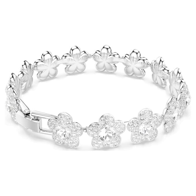 Ariana Grande X Swarovski Armband, Rundschliff, Blume, Weiss, rhodiniert Ariana Grande X Swarovski Armband, Rundschliff, Blume, Weiss, rhodiniert