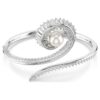 Ariana Grande X Swarovski Armreif mit Kristallperle, Baguette-Schliff, weiss, rhodiniert Ariana Grande X Swarovski Armreif mit Kristallperle, Baguette-Schliff, weiss, rhodiniert