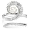Ariana Grande X Swarovski Armreif mit Kristallperle, Baguette-Schliff, weiss, rhodiniert Ariana Grande X Swarovski Armreif mit Kristallperle, Baguette-Schliff, weiss, rhodiniert