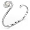 Ariana Grande X Swarovski Armreif mit Kristallperle, Baguette-Schliff, weiss, rhodiniert Ariana Grande X Swarovski Armreif mit Kristallperle, Baguette-Schliff, weiss, rhodiniert