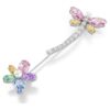 Ariana Grande x Swarovski Brosche mit gemischten Schliffformen, Libelle, mehrfarbig, rhodiniert